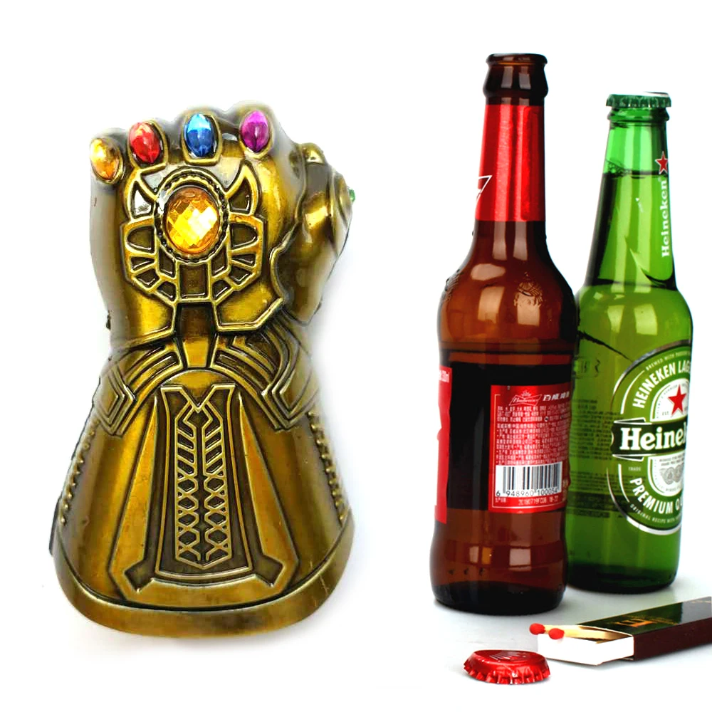 Creative Beer Opener Multi-purpose Infinity Thanos Gauntlet Glove Soda Glass Cap Remover Kitchen Bar Tools Household Openers
Creative Beer Opener Multi-purpose Infinity Thanos Gauntlet Glove Soda Glass Cap Remover Kitchen Bar Tools Household Openers