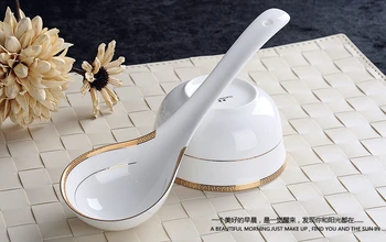 Bone china soup ladle, large scoop, serving round spoons, korean style, kitchen cooking tools, long-handle soup spoon serving
Bone china soup ladle, large scoop, serving round spoons, korean style, kitchen cooking tools, long-handle soup spoon serving