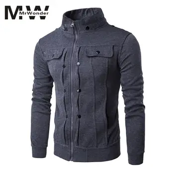 Fashion Zipper Men Jackets 2018 Autumn New Slim Stand Collar Pockets Casual Outwear Coats Plus Size Mature man SAN0
Fashion Zipper Men Jackets 2018 Autumn New Slim Stand Collar Pockets Casual Outwear Coats Plus Size Mature man SAN0