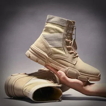 Men Breathable Tactical Army Boots Desert Working Safty Shoes High quality leather walking climbing Boots Tacticos Zapatos
Men Breathable Tactical Army Boots Desert Working Safty Shoes High quality leather walking climbing Boots Tacticos Zapatos