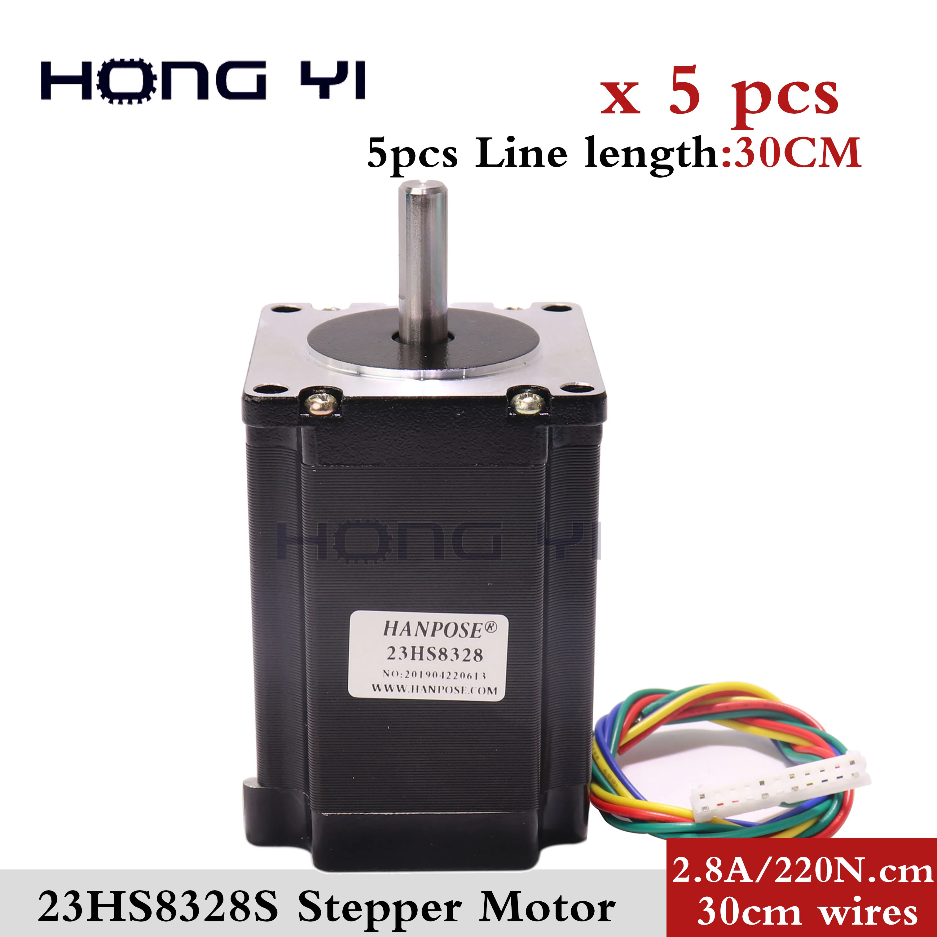 5PCS NEMA 23 83mm Nema23 Stepper Motor 2.8A 2.2N.m 315 Oz-in for 3D printer CNC engraving milling machine
5PCS NEMA 23 83mm Nema23 Stepper Motor 2.8A 2.2N.m 315 Oz-in for 3D printer CNC engraving milling machine