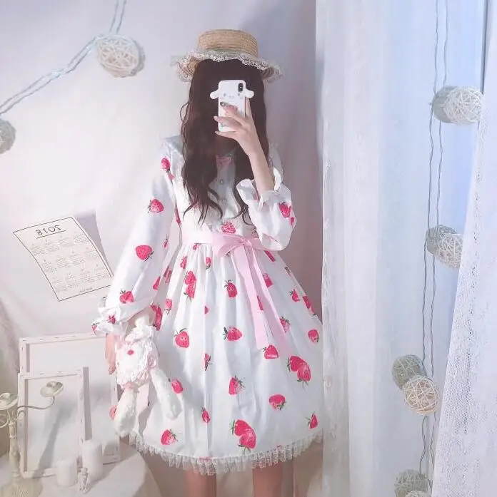 cute strawberry printing kawaii girl sweet lolita dress palace lace bowknot victorian dress tea party gothic lolita op cos loli
cute strawberry printing kawaii girl sweet lolita dress palace lace bowknot victorian dress tea party gothic lolita op cos loli