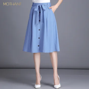 Tencel denim skirt female summer casual Korean version of the wild high waist single-breasted skirt A word big swing skirt
Tencel denim skirt female summer casual Korean version of the wild high waist single-breasted skirt A word big swing skirt