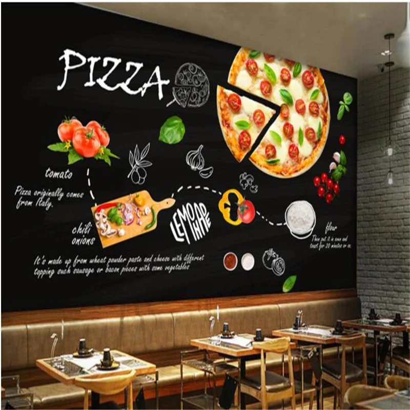 beibehang Custom wallpaper mural black hand painted Italian pizza shop western restaurant background wall photo wallpaper
beibehang Custom wallpaper mural black hand painted Italian pizza shop western restaurant background wall photo wallpaper