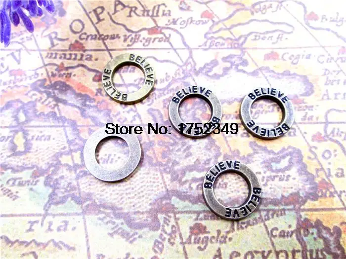 20pcs-- Antique Bronze Mini Letter "Believe" Round Rings Circle Charm Pendant 14mm
20pcs-- Antique Bronze Mini Letter "Believe" Round Rings Circle Charm Pendant 14mm
