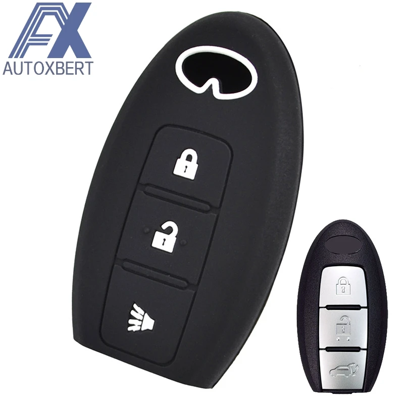 AX Silicone Remote Key Case Fob Shell Cover Skin Holder 3 Button For Infiniti QX50 QX60 EX35 FX35 FX45 FX50 EX37 2014-2016
AX Silicone Remote Key Case Fob Shell Cover Skin Holder 3 Button For Infiniti QX50 QX60 EX35 FX35 FX45 FX50 EX37 2014-2016