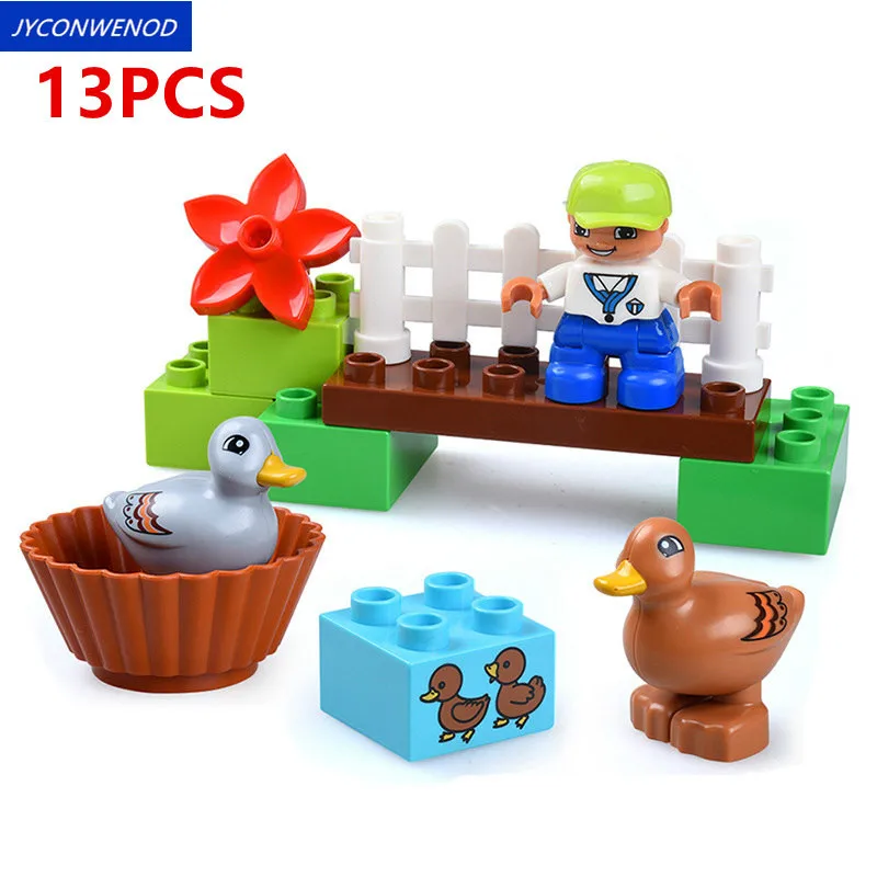 Large Particles Animals Farm Building Blocks Sets Compatible With DuploINGlys Educational Model Toys For Children Gift
Large Particles Animals Farm Building Blocks Sets Compatible With DuploINGlys Educational Model Toys For Children Gift