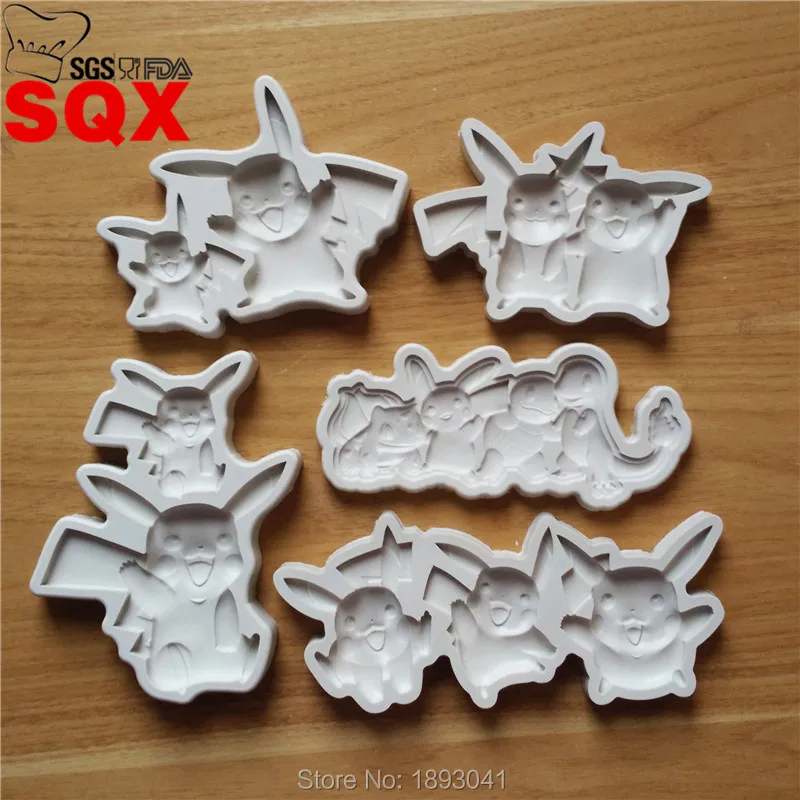 New Arrival 5 Styles Pokemon Pikachu Silicone Mold, DIY cake Decoration,Children Soft Pottery Mold, Kitchen Accessories SQ16320
New Arrival 5 Styles Pokemon Pikachu Silicone Mold, DIY cake Decoration,Children Soft Pottery Mold, Kitchen Accessories SQ16320