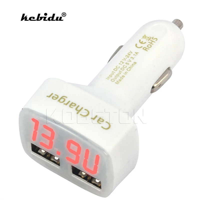 Hot Dual USB DC 5V 3.1A Charger Universal Adapter Car charger With Voltage/temperature/Current Meter Tester Digital LED Display
Hot Dual USB DC 5V 3.1A Charger Universal Adapter Car charger With Voltage/temperature/Current Meter Tester Digital LED Display