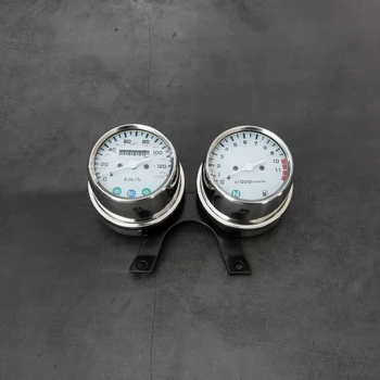 MOTO4U Cafe Racer Universal Retro Motorcycle Mechanical odometer high quality speedometer and engine speed instrument
MOTO4U Cafe Racer Universal Retro Motorcycle Mechanical odometer high quality speedometer and engine speed instrument