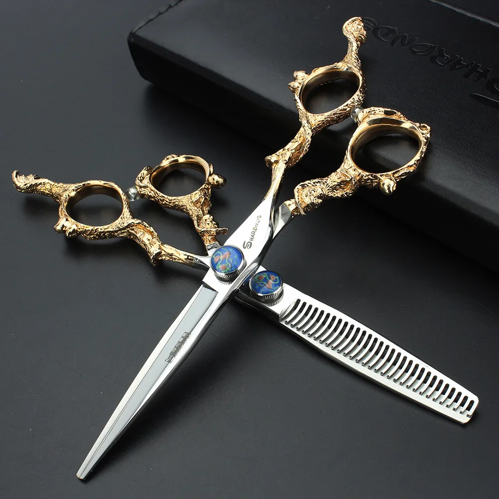Sharonds Hair Salon Professional Hair Scissors 6 Inch High Grade 440c Barber Styling Tool Barber Scissors Set
Sharonds Hair Salon Professional Hair Scissors 6 Inch High Grade 440c Barber Styling Tool Barber Scissors Set