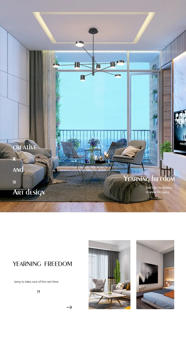 LukLoy Modern Chandelier Suspension Lighting Fixture Living Room Ceiling Hang Lamps Hanglamp Kitchen Branch Pendant Lamps Lights (8)