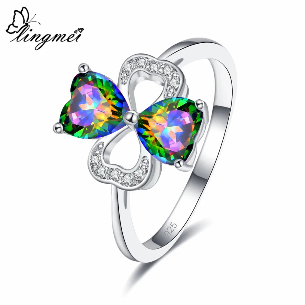 Lingmei Wholesale Doule Heart Wedding Jewelry Multicolor & Blue & White Cubic Zircon Silver 925 Ring Size 6 7 8 9 Women Gifts
Lingmei Wholesale Doule Heart Wedding Jewelry Multicolor & Blue & White Cubic Zircon Silver 925 Ring Size 6 7 8 9 Women Gifts
