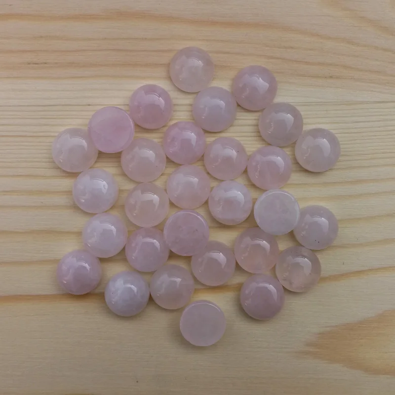 Fashion 50pcs Quartz Rose natural stone Cabochon bead no hole 6 8 10 12 14 16 18 20 MM Single arc jewelry charm Ring accsories
Fashion 50pcs Quartz Rose natural stone Cabochon bead no hole 6 8 10 12 14 16 18 20 MM Single arc jewelry charm Ring accsories