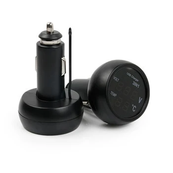 2 In 1 Red LED Car Cigarette Lighter Digital Voltmeter Thermometer Applies to 12/24V Universal Car SUV Truck Voltage Meter 1pc
2 In 1 Red LED Car Cigarette Lighter Digital Voltmeter Thermometer Applies to 12/24V Universal Car SUV Truck Voltage Meter 1pc
