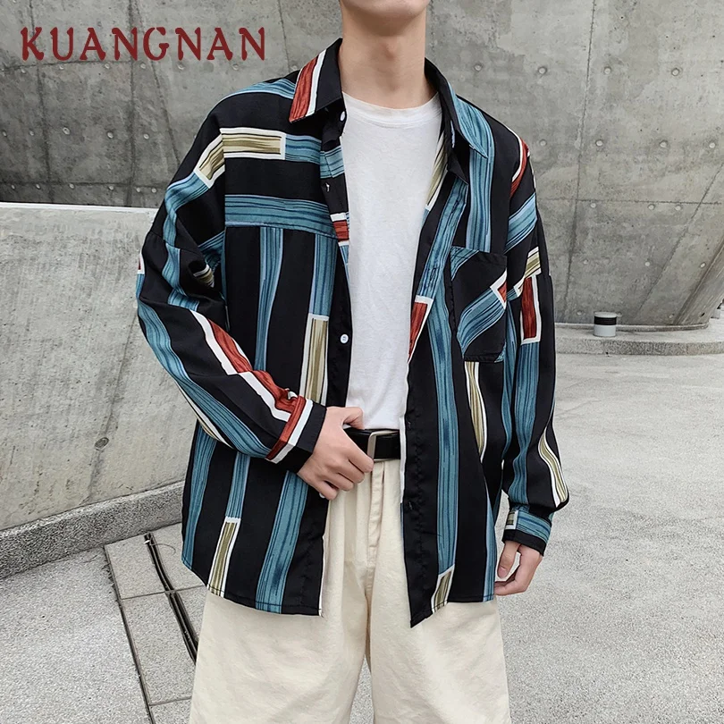 KUANGNAN Black Striped Shirt Men Streetwear Men Shirt Long Sleeve Mens Shirts Casual Slim Fit Clothing 5XL 2019 Spring New
KUANGNAN Black Striped Shirt Men Streetwear Men Shirt Long Sleeve Mens Shirts Casual Slim Fit Clothing 5XL 2019 Spring New
