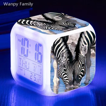 Animal Zebra Alarm Clocks 7 Color LED Glowing Digital alarm clock For Kids birthday gift Multifunctio Fashion Electronic watches
Animal Zebra Alarm Clocks 7 Color LED Glowing Digital alarm clock For Kids birthday gift Multifunctio Fashion Electronic watches