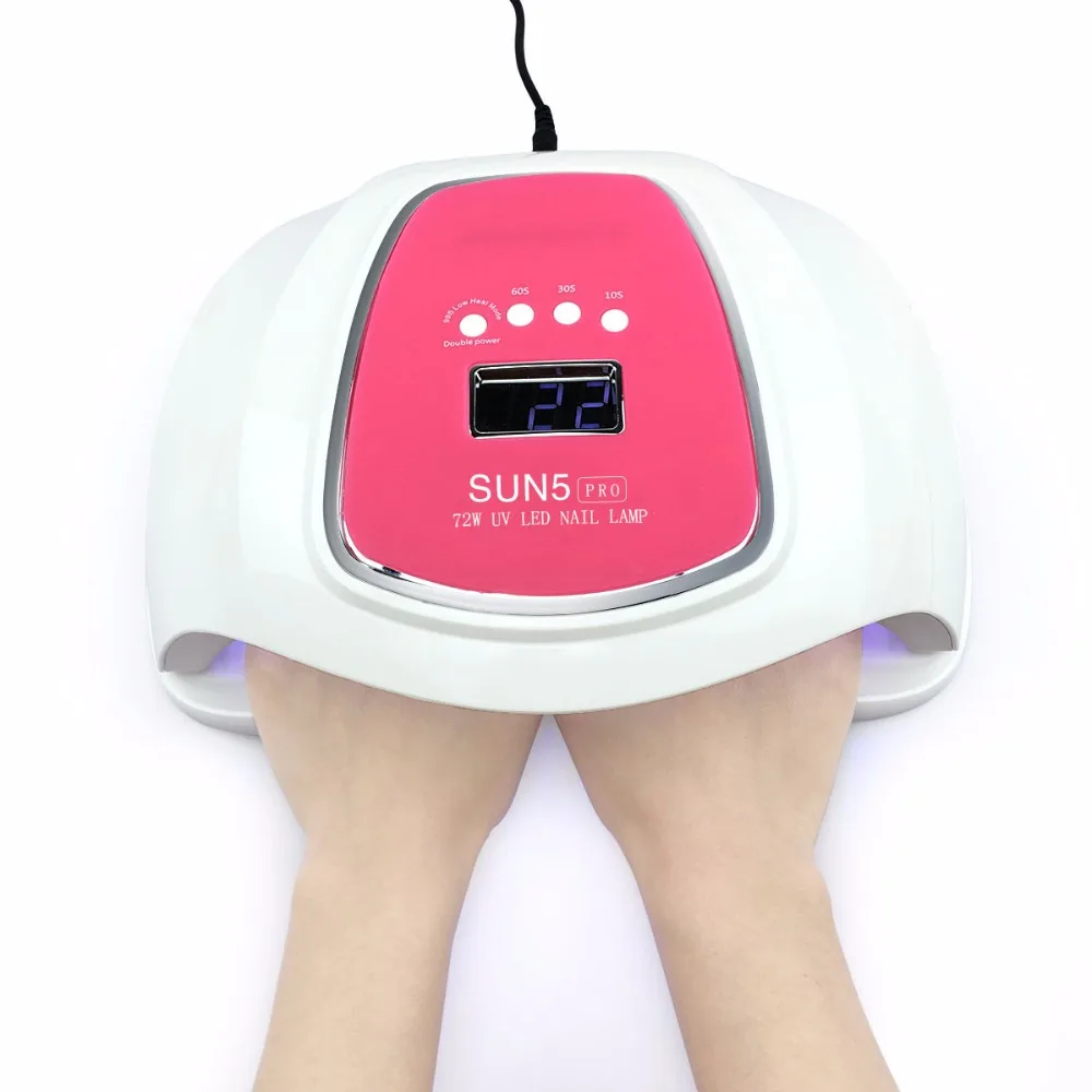 Smart For Manicure Lamp 72W SUN5 Pro UV Lamp LED Nail Dryer For All Gels Polish Sun Light Infrared Sensing 10/30/60s Timer
Smart For Manicure Lamp 72W SUN5 Pro UV Lamp LED Nail Dryer For All Gels Polish Sun Light Infrared Sensing 10/30/60s Timer