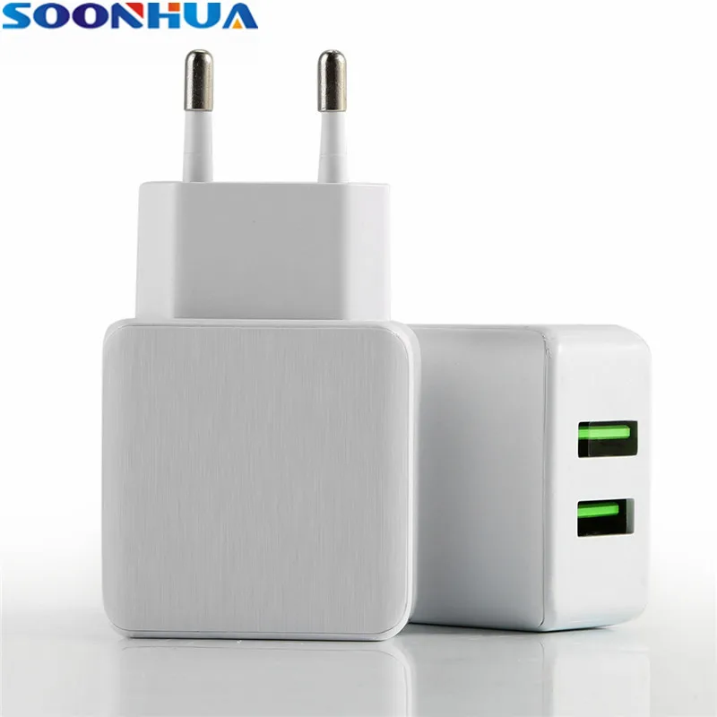SOONHUA 2-Port USB Charger 2.4A Fast Mobile Phone Charger Dual USB Wall Charger for iPhone Xiaomi Samsung Huawei Tablet Charger
SOONHUA 2-Port USB Charger 2.4A Fast Mobile Phone Charger Dual USB Wall Charger for iPhone Xiaomi Samsung Huawei Tablet Charger
