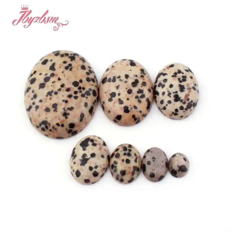 Oval Dalmatian Beads CAB Cabochon Flatback Dome Undrilled Natural Stone Beads For DIY Pandandt Earring Ring Jewelry Making 5pc
Oval Dalmatian Beads CAB Cabochon Flatback Dome Undrilled Natural Stone Beads For DIY Pandandt Earring Ring Jewelry Making 5pc