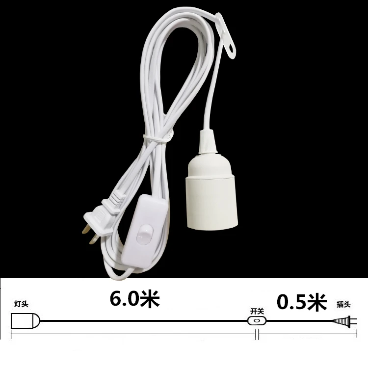 Lamp mouth Strip plug with switch Household screw E27 Lampholders Plug Table lamp Chandelier Line LED Bulb Energy Saving Lamp
Lamp mouth Strip plug with switch Household screw E27 Lampholders Plug Table lamp Chandelier Line LED Bulb Energy Saving Lamp