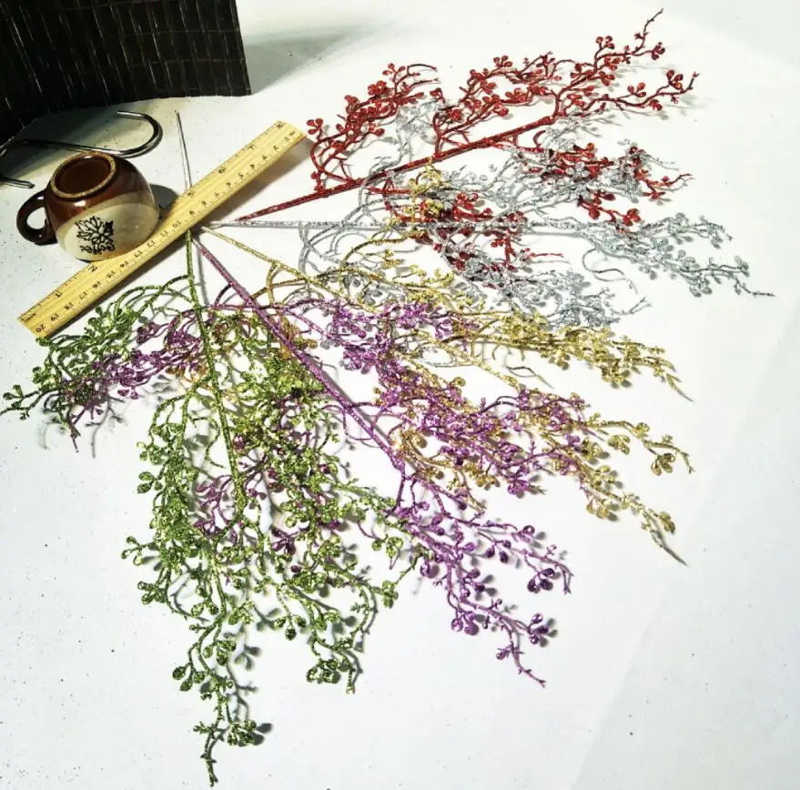 20pcs 42cm Glitter Powder Leaf Branch Flower Arrangement For Christmas Party Tree Venun Hanging Decoration
20pcs 42cm Glitter Powder Leaf Branch Flower Arrangement For Christmas Party Tree Venun Hanging Decoration