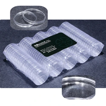 27mm Round Plastic Coin Capsules Containers 100 pcs Transparent Coin Storage Box Clear Coin Protector Case Coin Collection
27mm Round Plastic Coin Capsules Containers 100 pcs Transparent Coin Storage Box Clear Coin Protector Case Coin Collection