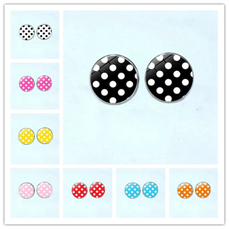 8 Colors Polka Dot Round Glass Cabochon Earrings Hypoallergenic Jewelry Fashion Earrings for Women Sensitive Ears
8 Colors Polka Dot Round Glass Cabochon Earrings Hypoallergenic Jewelry Fashion Earrings for Women Sensitive Ears