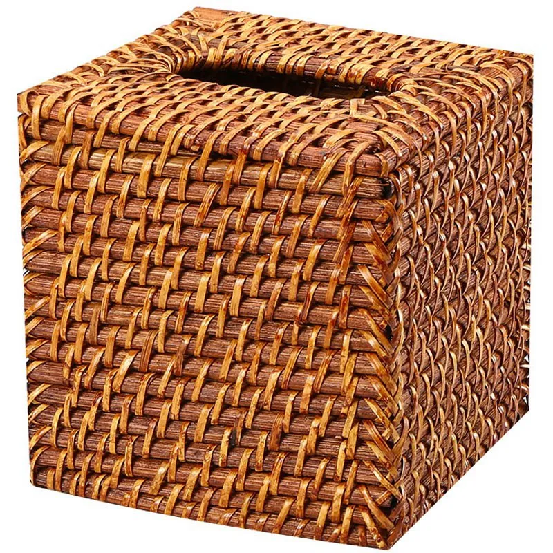 American Design Rattan Handmade Tissue Box Woven Square Trays Bottomless Desktop Napkin Box Brown 15x15Cm
American Design Rattan Handmade Tissue Box Woven Square Trays Bottomless Desktop Napkin Box Brown 15x15Cm