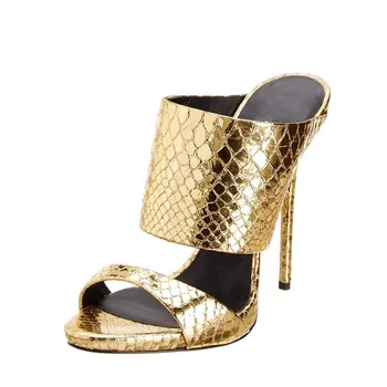 Summer Women Gold And Silver 11CM High Heels Slippers 1.5CM Platform Ladies Fashion Slides Outside Shoes Woman Zapatos De Mujer
Summer Women Gold And Silver 11CM High Heels Slippers 1.5CM Platform Ladies Fashion Slides Outside Shoes Woman Zapatos De Mujer