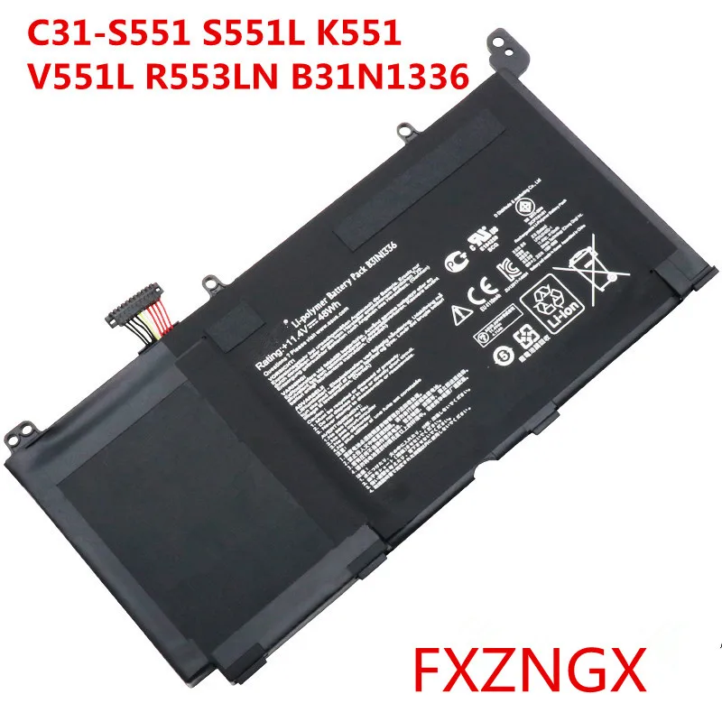 Оригинальный B31N1336 Аккумулятор для ноутбука ASUS VivoBook R533L R553LF R553LN K551L K551LA K551LN V551 V551L