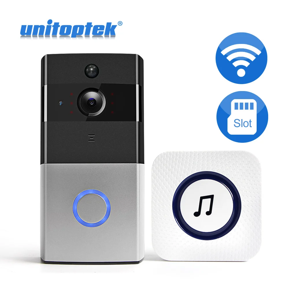 2MP Wi Fi видео телефон двери двухсторонняя аудио ИК сигнализация WIFI дверной Звонок
