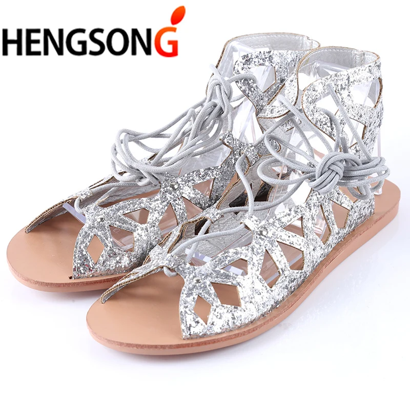 Women Cross-tied Sandal Shoes Fashion Cut-out Lace-Up Sandals Open Toe Bohemian Gladiator Sandal Women Beach Shoes Flat Sliver
Women Cross-tied Sandal Shoes Fashion Cut-out Lace-Up Sandals Open Toe Bohemian Gladiator Sandal Women Beach Shoes Flat Sliver