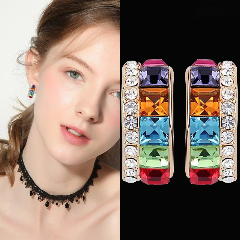 Classic Geometric Crystal Stud Earrings For Women Trendy Square Rhinestone Earring Fashion Brand Luxury Party Jewelry Brincos
Classic Geometric Crystal Stud Earrings For Women Trendy Square Rhinestone Earring Fashion Brand Luxury Party Jewelry Brincos
