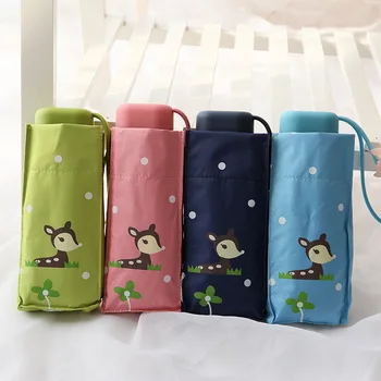 Cartoon fawn five folding mini vinyl umbrella sun rain umbrella uv protection super light children umbrella
Cartoon fawn five folding mini vinyl umbrella sun rain umbrella uv protection super light children umbrella