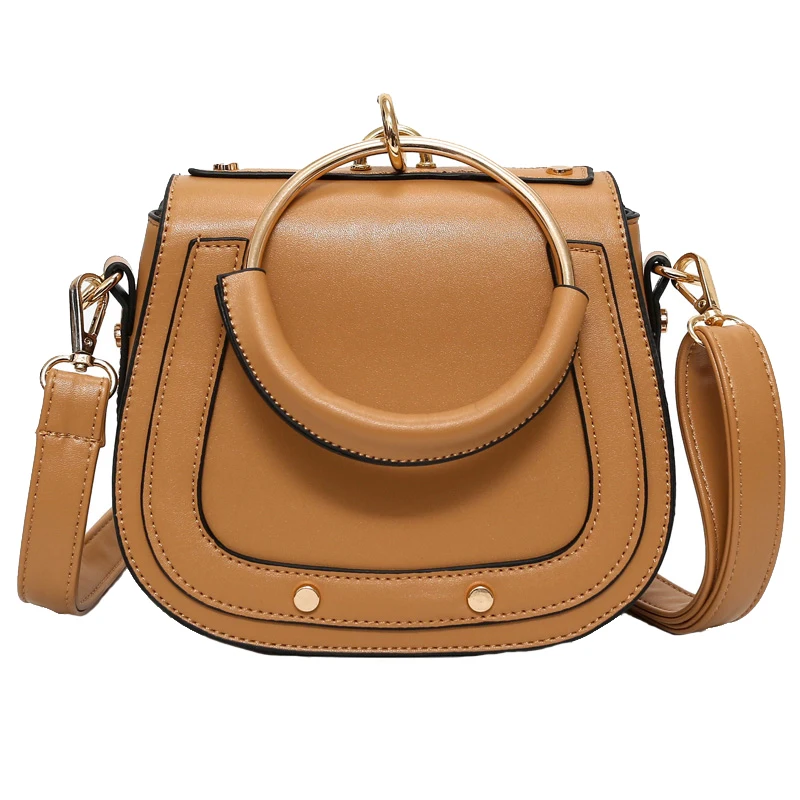 Unique Ring Metal Top Handle Vintage Shoulder Bag For Women Famous Designer PU Leather Crossbody Bags Circle Handle Handbag
Unique Ring Metal Top Handle Vintage Shoulder Bag For Women Famous Designer PU Leather Crossbody Bags Circle Handle Handbag