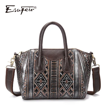 ESUFEIR Brand Luxury Handbags Women bags Designer Genuine Leather Embossed Shoulder Bag Fashion Women Messenger Bag Ladies Tote
ESUFEIR Brand Luxury Handbags Women bags Designer Genuine Leather Embossed Shoulder Bag Fashion Women Messenger Bag Ladies Tote