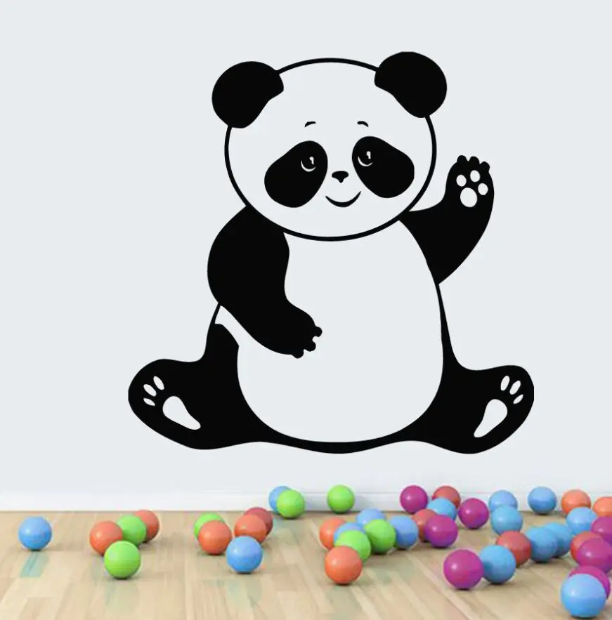 

Wall Decals Panda Bear Wall Sticker Kids Room Cute Panda Wall Art Mural Animal Poster Home Decoration Baby Nursery Decor AY735