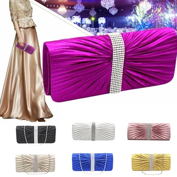 New 2019 Ladies Chain Bags Satin Handbags Rhinestone Wedding Party Dinner Bags Fashion Ruched Evening Bags
New 2019 Ladies Chain Bags Satin Handbags Rhinestone Wedding Party Dinner Bags Fashion Ruched Evening Bags