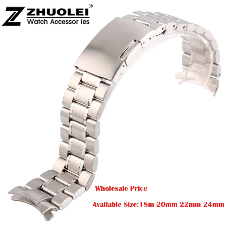 Unisex 16mm 18mm 20mm 22mm 24mm Silver Steel Watch Band Strap Bracelet Solid New Curved End Free Shipping
Unisex 16mm 18mm 20mm 22mm 24mm Silver Steel Watch Band Strap Bracelet Solid New Curved End Free Shipping