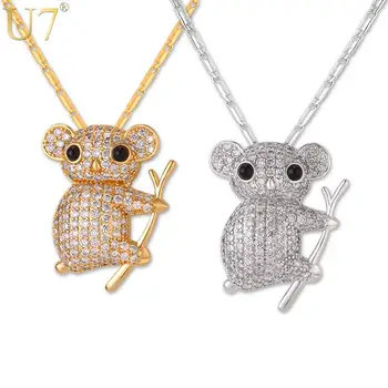 U7 Crystal Koala Pendants & Necklaces Silver/Gold Color AAA Cubic Zirconia Jewelry 2017 Cute Animal For Women Birthday Gift P581
U7 Crystal Koala Pendants & Necklaces Silver/Gold Color AAA Cubic Zirconia Jewelry 2017 Cute Animal For Women Birthday Gift P581