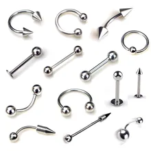 5pcs/lot Silver Color Stainless Steel Eyebrow Navel Belly Lip Tongue Nose Piercing Bar Ring Labret Barbell Tunnel Body Jewelry 5pcs/lot Silver Color Stainless Steel Eyebrow Navel Belly Lip Tongue Nose Piercing Bar Ring Labret Barbell Tunnel Body Jewelry