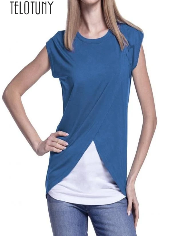 TELOTUNY breastfeeding TOPS Women's Maternity Nursing Wrap Top Embarazada gown Cap Sleeves Double Layer Blouse T Shirt X0510
TELOTUNY breastfeeding TOPS Women's Maternity Nursing Wrap Top Embarazada gown Cap Sleeves Double Layer Blouse T Shirt X0510