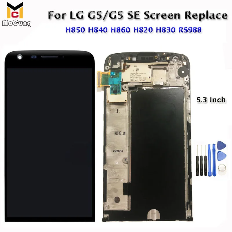 5.3" AAA Quality LCD For LG G5 H850 H820 H830 H860 LCD Touch Screen Digitizer Display With Frame For LG G5 SE H840 H845 LCD +Kit
5.3" AAA Quality LCD For LG G5 H850 H820 H830 H860 LCD Touch Screen Digitizer Display With Frame For LG G5 SE H840 H845 LCD +Kit