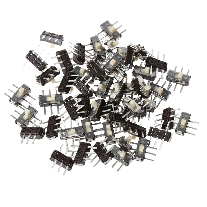 50Pcs 6 Pin Slide Switch SMD PCB 2 Position DPDT SMT Vertical Mini Toggle Switch for switch
50Pcs 6 Pin Slide Switch SMD PCB 2 Position DPDT SMT Vertical Mini Toggle Switch for switch