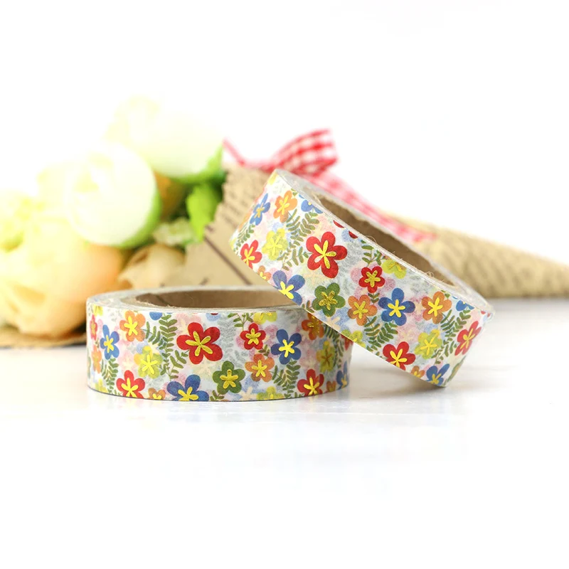 1PC New Arrival Colorful Floral Foil Washi Tape Hand Tear Decorative DIY Paper Tape Single Sided Adheisve Craft Washi Tape
1PC New Arrival Colorful Floral Foil Washi Tape Hand Tear Decorative DIY Paper Tape Single Sided Adheisve Craft Washi Tape