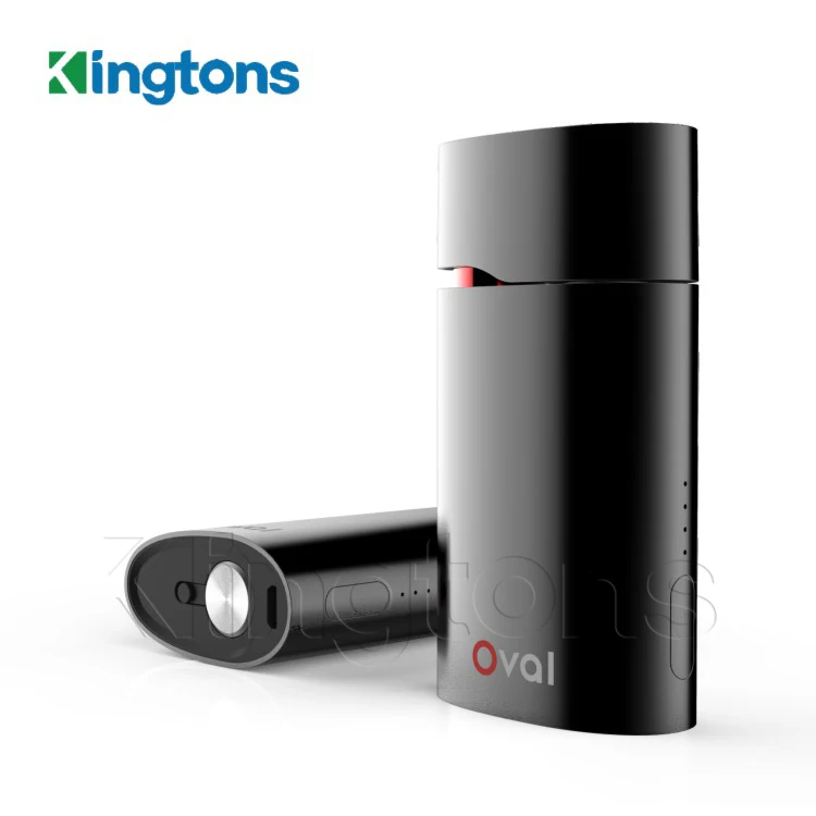 Original Kingtons oval e cigarette 2018 vaporizer 1600mah free vape box dry herb starter kit black widow vapor box herbstick