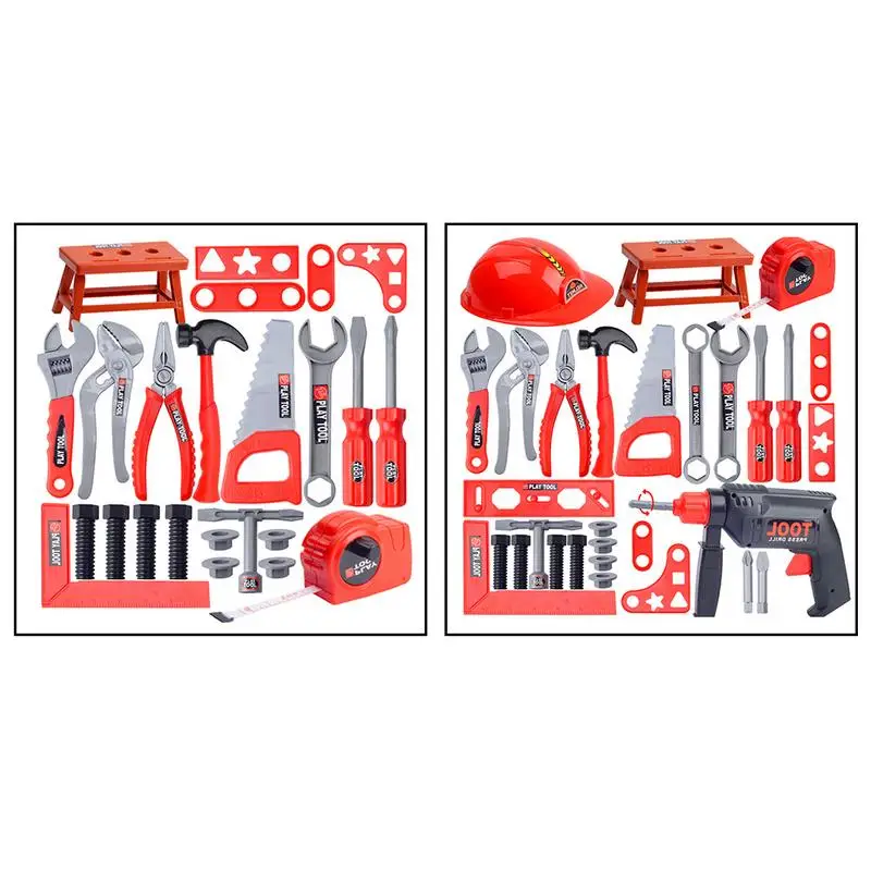 Children's Toolbox Set Simulation Repair Tool Drill Screwdriver Repair Kit House play Toys Tool Set Puzzle Toy Set for Boy and G
Children's Toolbox Set Simulation Repair Tool Drill Screwdriver Repair Kit House play Toys Tool Set Puzzle Toy Set for Boy and G