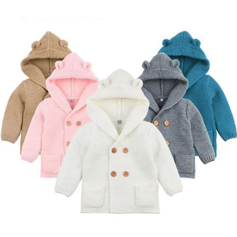 Knitting Cardigan Toddler Baby Boys Girls Solid Color Ears Hooded Knitted Tops Warm Coat Clothes Long Sleeve Baby Fashion Jacket
Knitting Cardigan Toddler Baby Boys Girls Solid Color Ears Hooded Knitted Tops Warm Coat Clothes Long Sleeve Baby Fashion Jacket