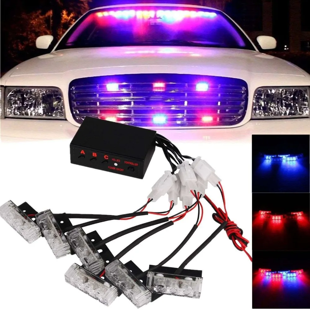 Bostar 3 Mode 6 Bars 18LED Ambulance Police light DC 12V Car Light Flashing Firemen Lights Strobe Warning light Car-Styling
Bostar 3 Mode 6 Bars 18LED Ambulance Police light DC 12V Car Light Flashing Firemen Lights Strobe Warning light Car-Styling